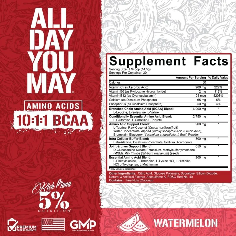 5% Nutrition All Day You May | BCAA Amino Acids for Recovery & Endurance - Image 9