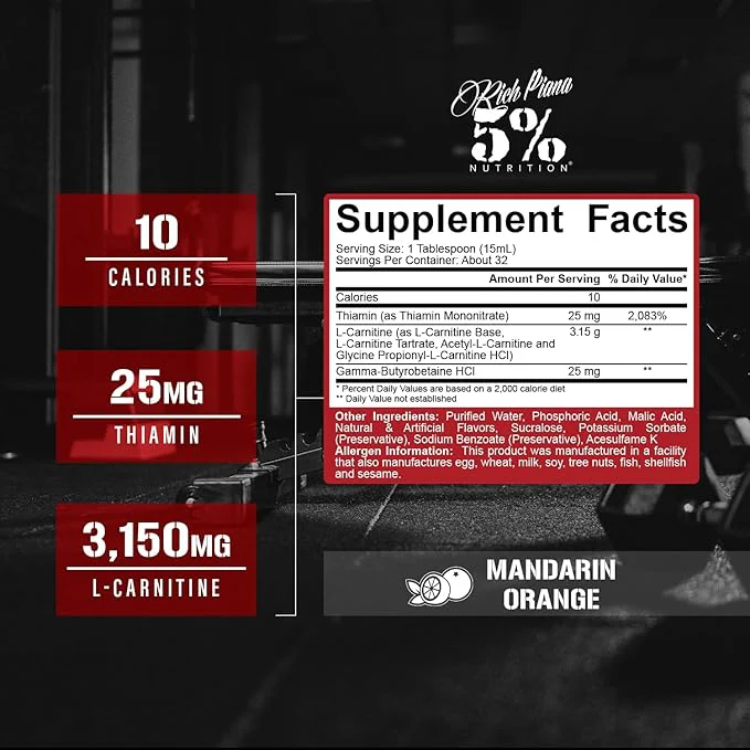 5% Nutrition Liquid L-Carnitine 3150 - Image 4