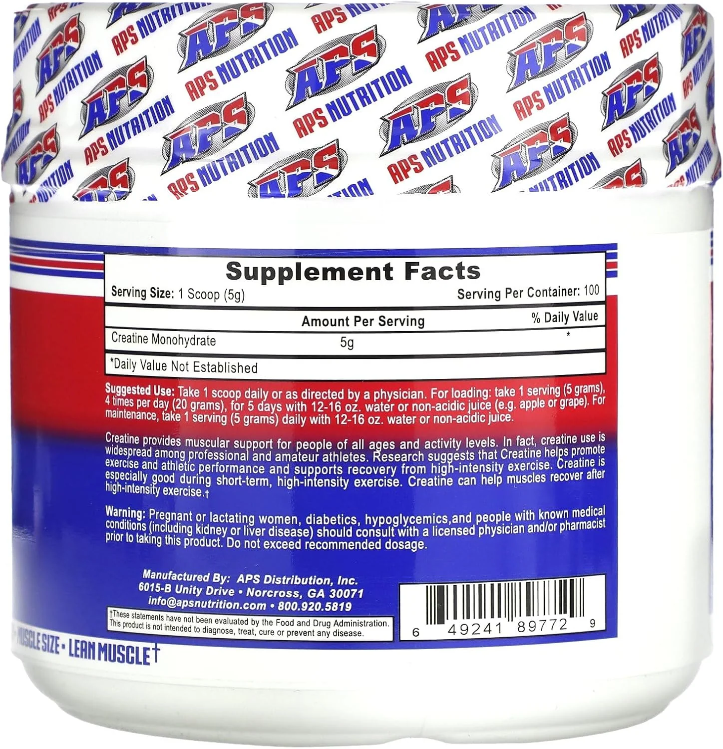 APS Creatine Monohydrate | Muscle Strength & Performance Support - Image 2