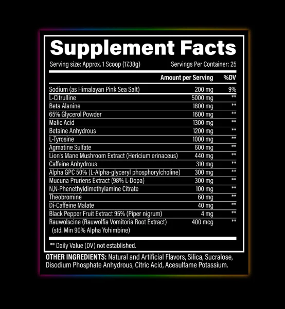 Black Magic BZRK Blackout | Extreme High-Stim Pre-Workout for Energy, Focus & Pumps - Image 3