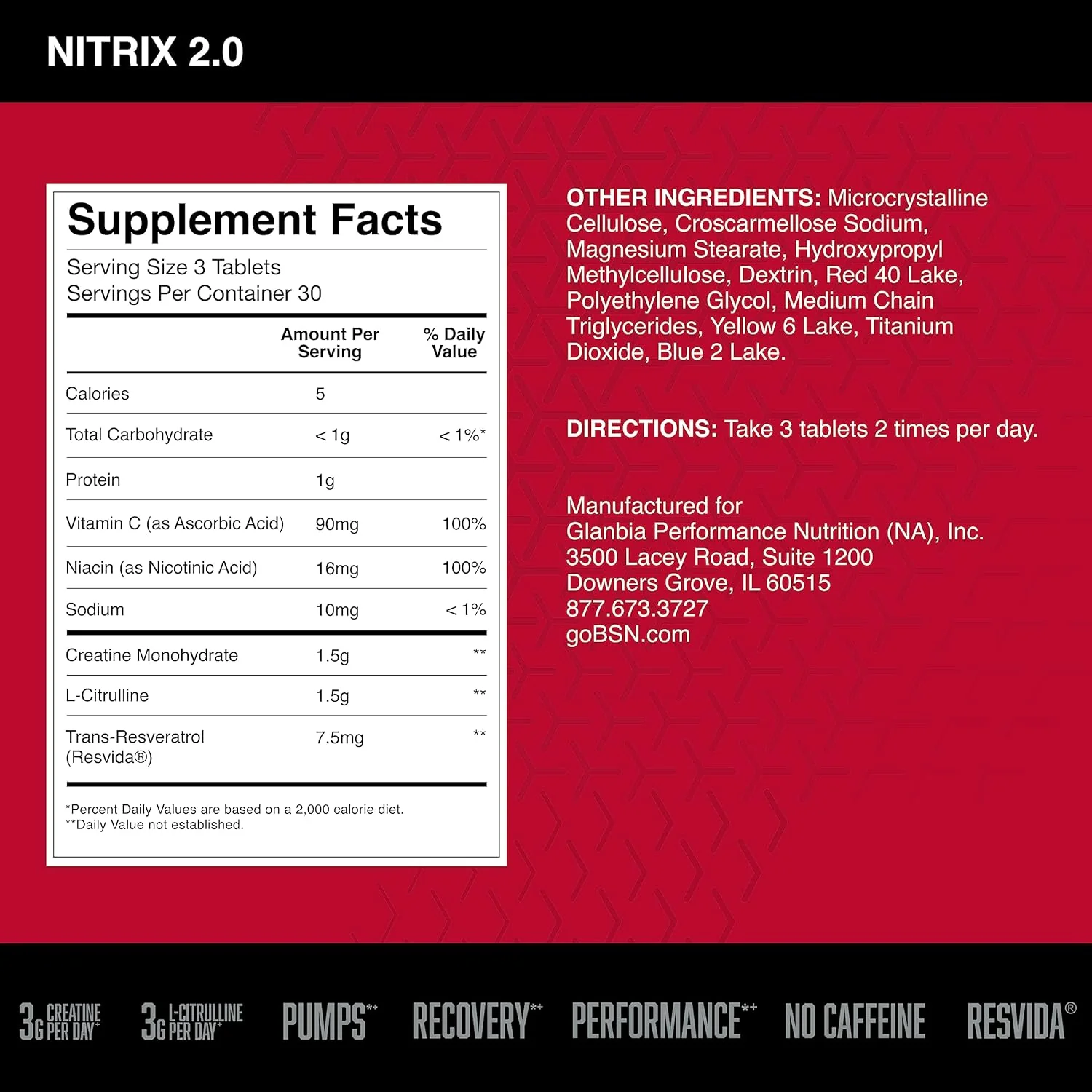 BSN Nitrix 2.0 | Nitric Oxide Precursors - Image 3