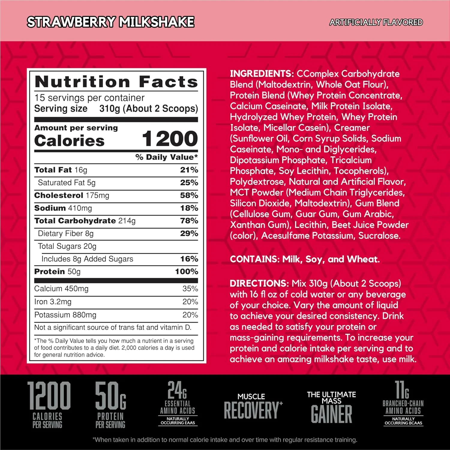 BSN True Mass® 1200 | High Calorie Mass Gainer Protein Powder - Image 8