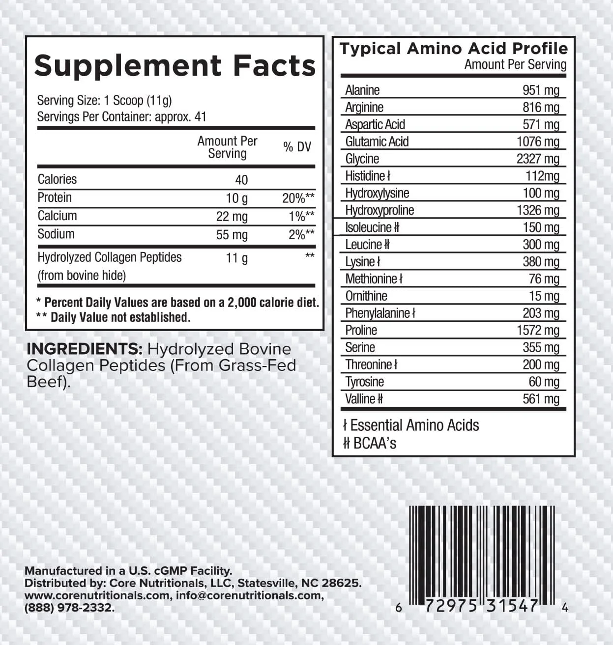 Core Nutritionals Collagen | Hair, Skin, Joint & Recovery Support - Image 4