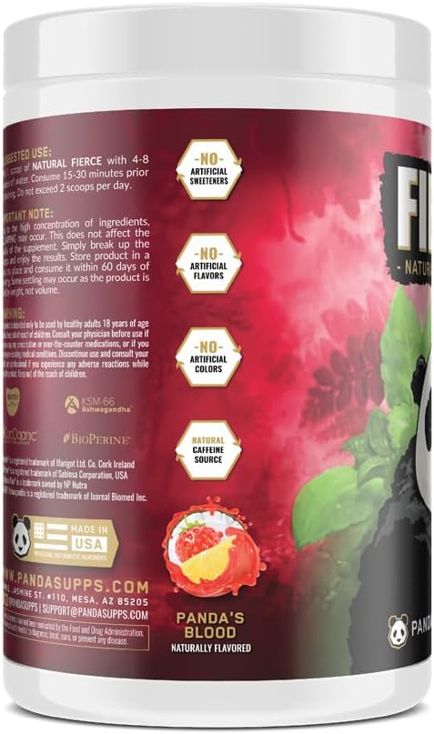 Panda Supps™ FIERCE Natural Pre-Workout | Clean Energy, Focus & Endurance - Image 4