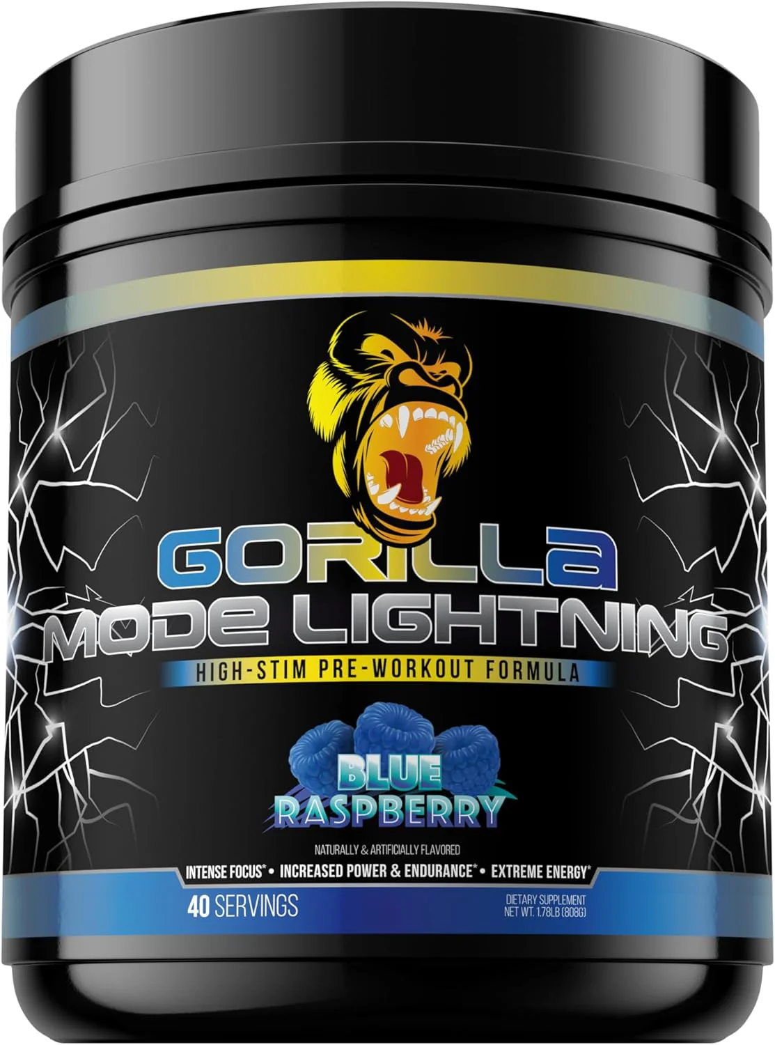 Gorilla Mind Gorilla Mode Lightning | High-Stim Pre-Workout for Energy - Image 5