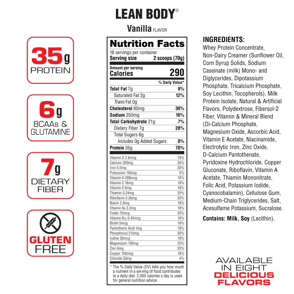 Labrada Lean Body Meal Replacement Powder | High Protein Nutrition - Image 5