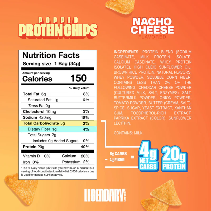 Legendary Foods Protein Pop Chips | High Protein, Low Carb Crunch Snack - Image 6