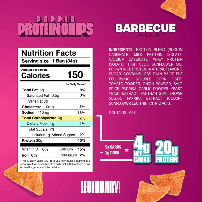 Legendary Foods Protein Pop Chips | High Protein, Low Carb Crunch Snack - Image 8