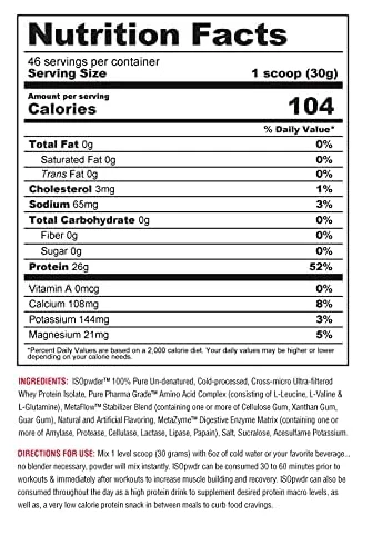 Metabolic Nutrition ISO PWDR | 100% Whey Isolate Protein Powder for Lean Muscle - Image 3