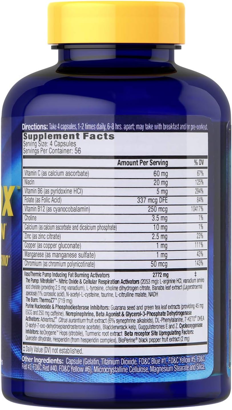 MHP Anadrox Pump & Burn | Nitric Oxide Fat Burning Capsules - Image 4
