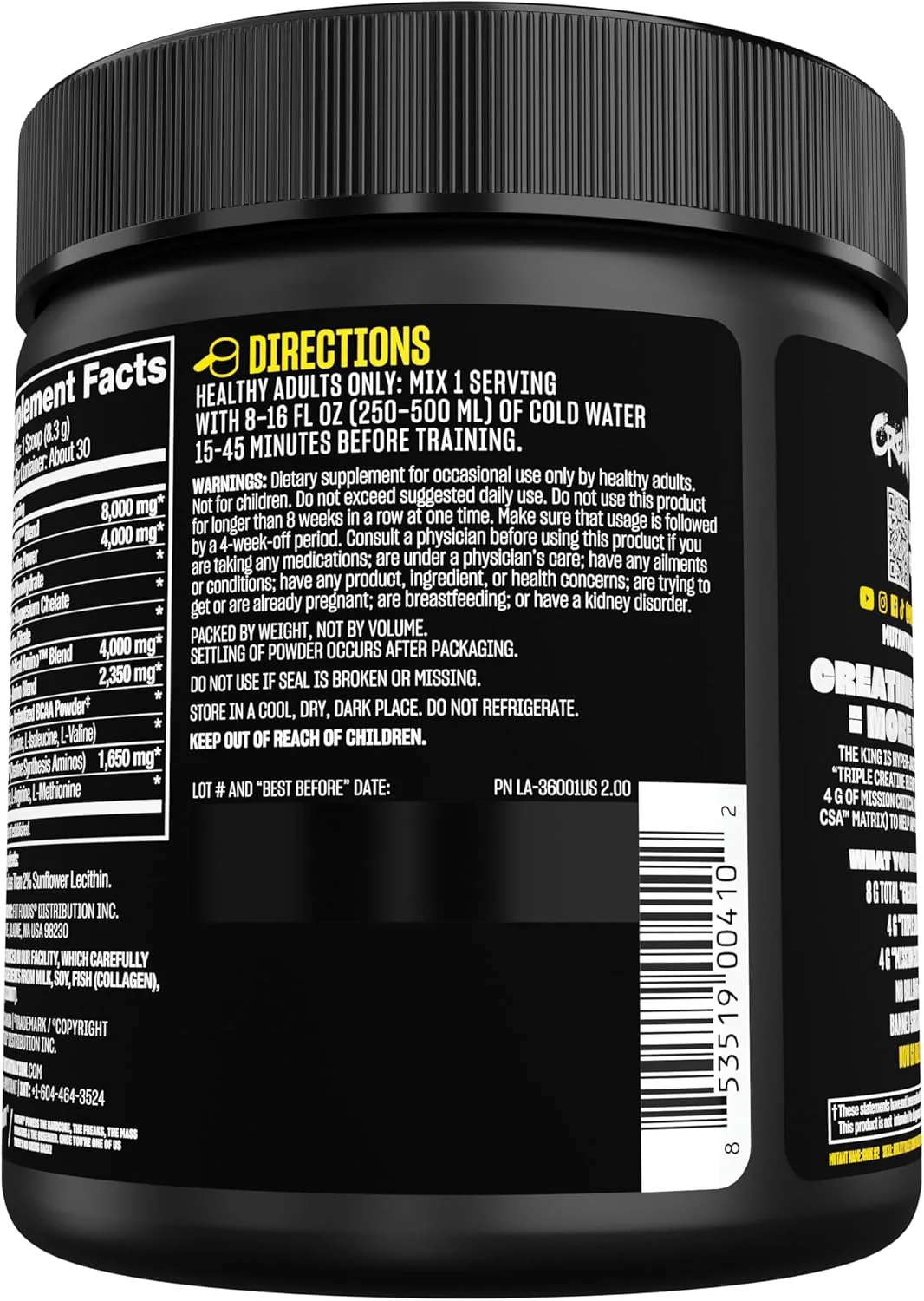 MUTANT Creakong CX8 | 8 Component Creatine Matrix for Strength - Image 4