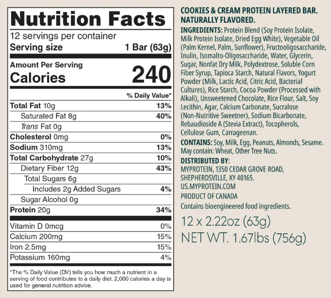 Myprotein Crispy Layered Protein Bars 12 Pack | High Protein Snack for Energy & Recovery - Image 2