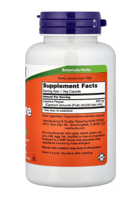 NOW Foods Cayenne 500 mg - Image 3