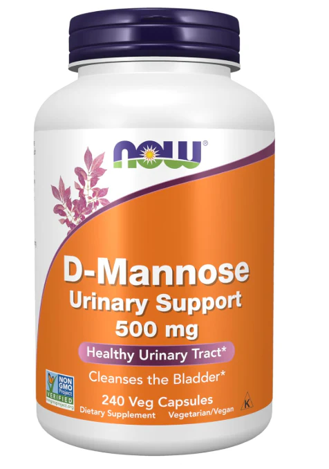NOW Foods D-Mannose 500 mg Veg Capsules Bladder Health - Image 5