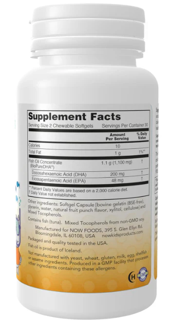 NOW Foods Kid’s DHA Fish Oil Chewables - Image 2