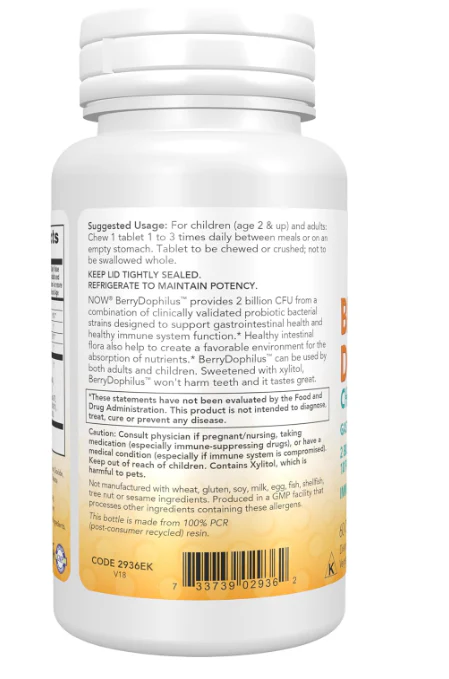 NOW Foods Kids Berry Dophilus™ Chewables - Image 3