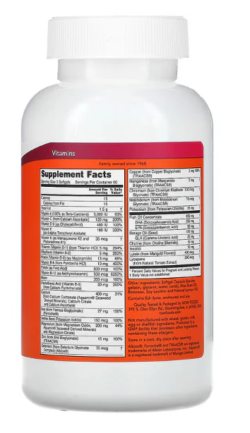 NOW Foods Prenatal Gels + DHA | Complete Prenatal Multivitamin - Image 4