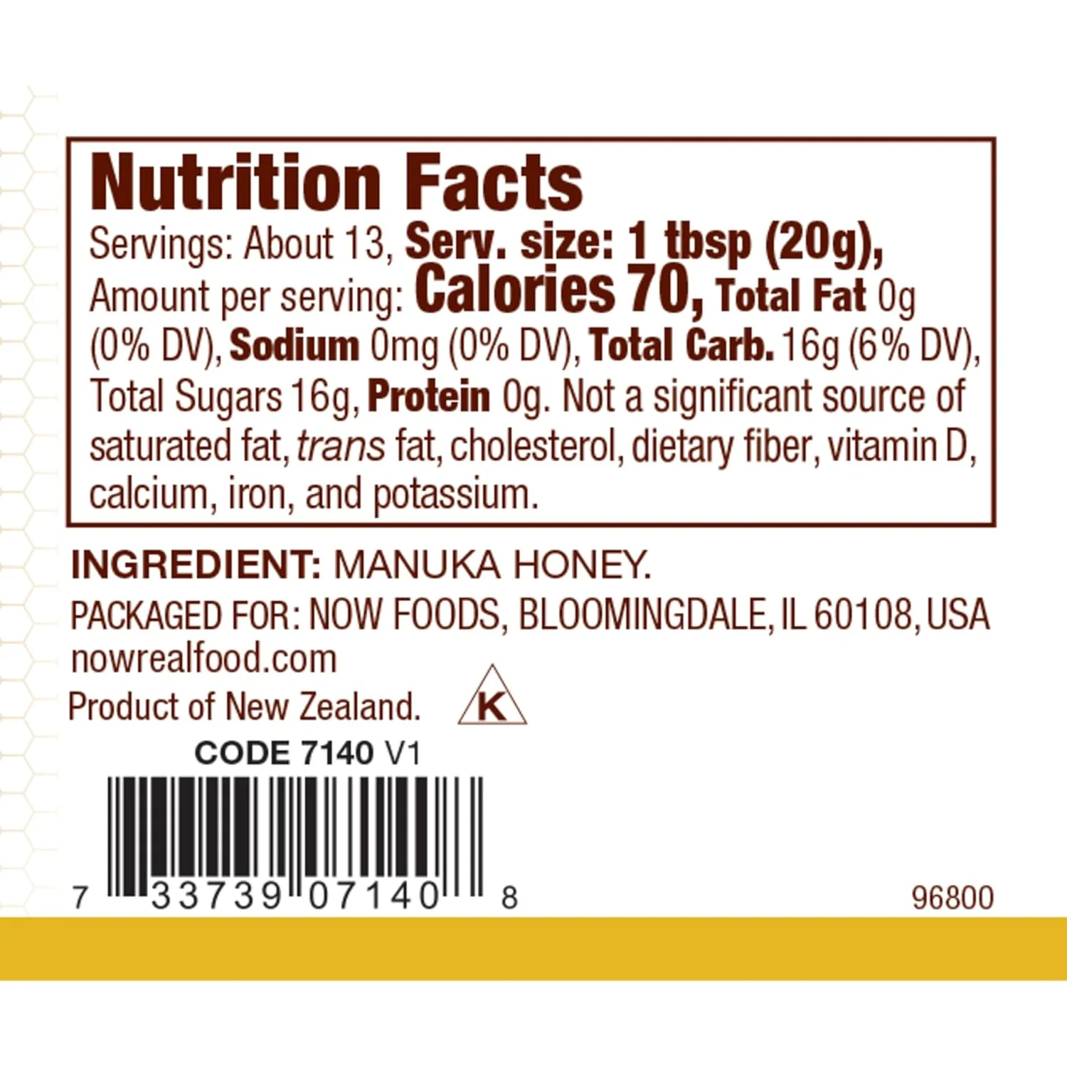 NOW Foods Real Food® Manuka Honey MGO 250+ - Image 2