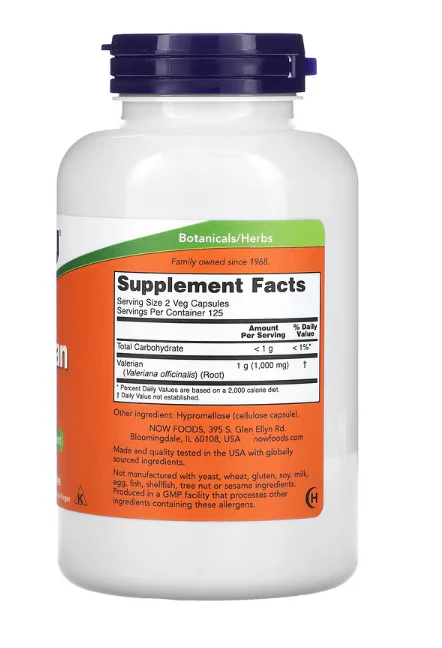 NOW Foods Valerian Root 500 mg | Herbal Supplement - Image 4