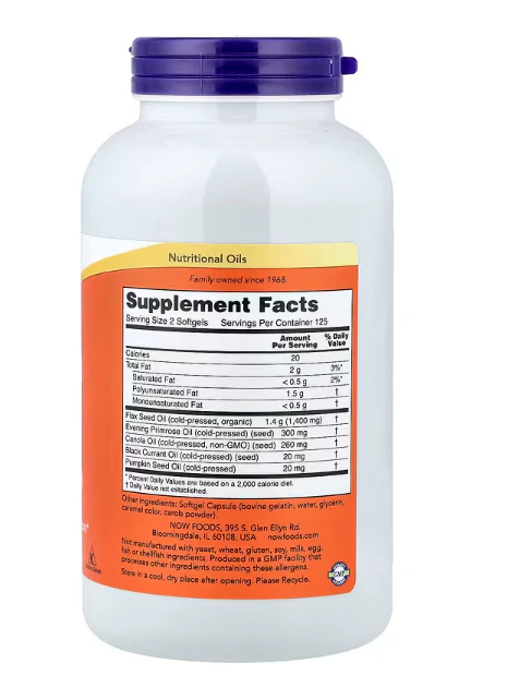 NOW Omega 3-6-9 | Essential Fatty Acid Blend - Image 4