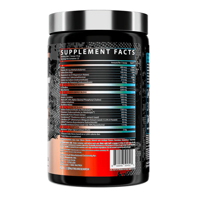 Nutrex OUTLIFT BURN | Thermogenic Pre-Workout - Image 2