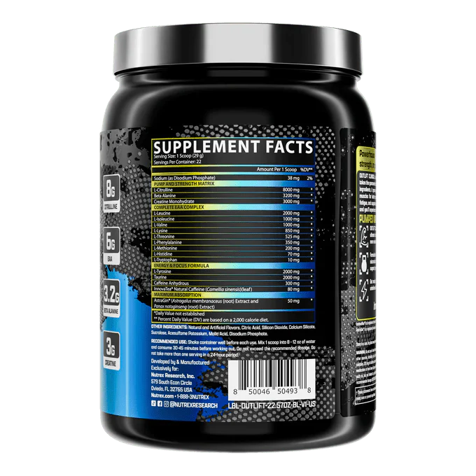 Nutrex OUTLIFT CLINICAL | Clinically Dosed Pre-Workout - Image 11