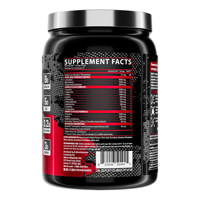 Nutrex OUTLIFT CLINICAL | Clinically Dosed Pre-Workout - Image 8
