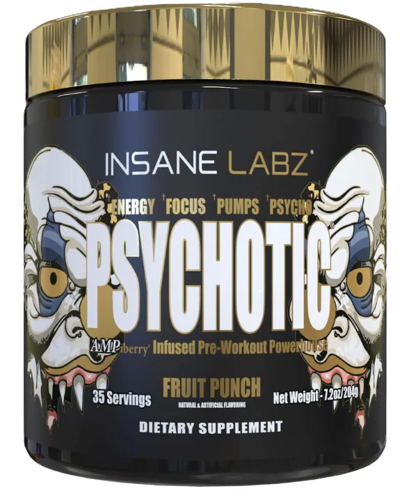 Insane Labz Psychotic Gold | High-Stim Pre-Workout Energy & Focus