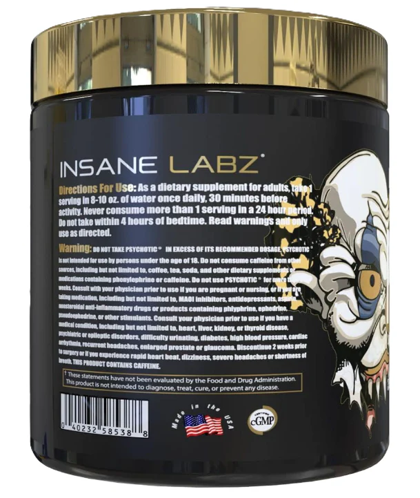Insane Labz Psychotic Gold | High-Stim Pre-Workout Energy & Focus - Image 2
