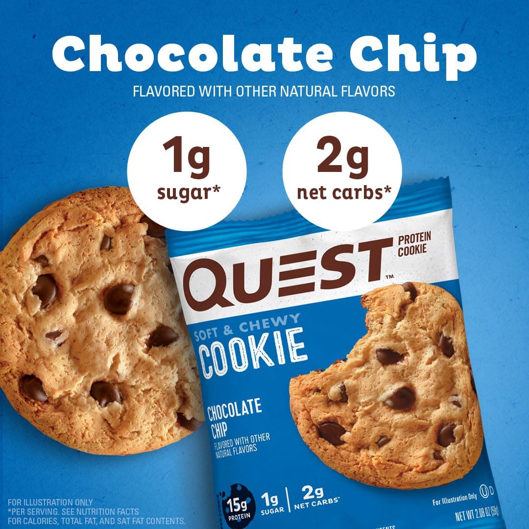 Quest Protein Cookies | High Protein, Low Sugar Soft Baked Snacks | 12ct Box - Image 2