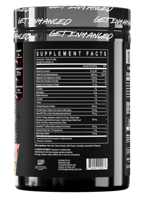 Enhanced Labs Rage 3.0 | High-Stim Pre-Workout for Energy & Focus - Image 2
