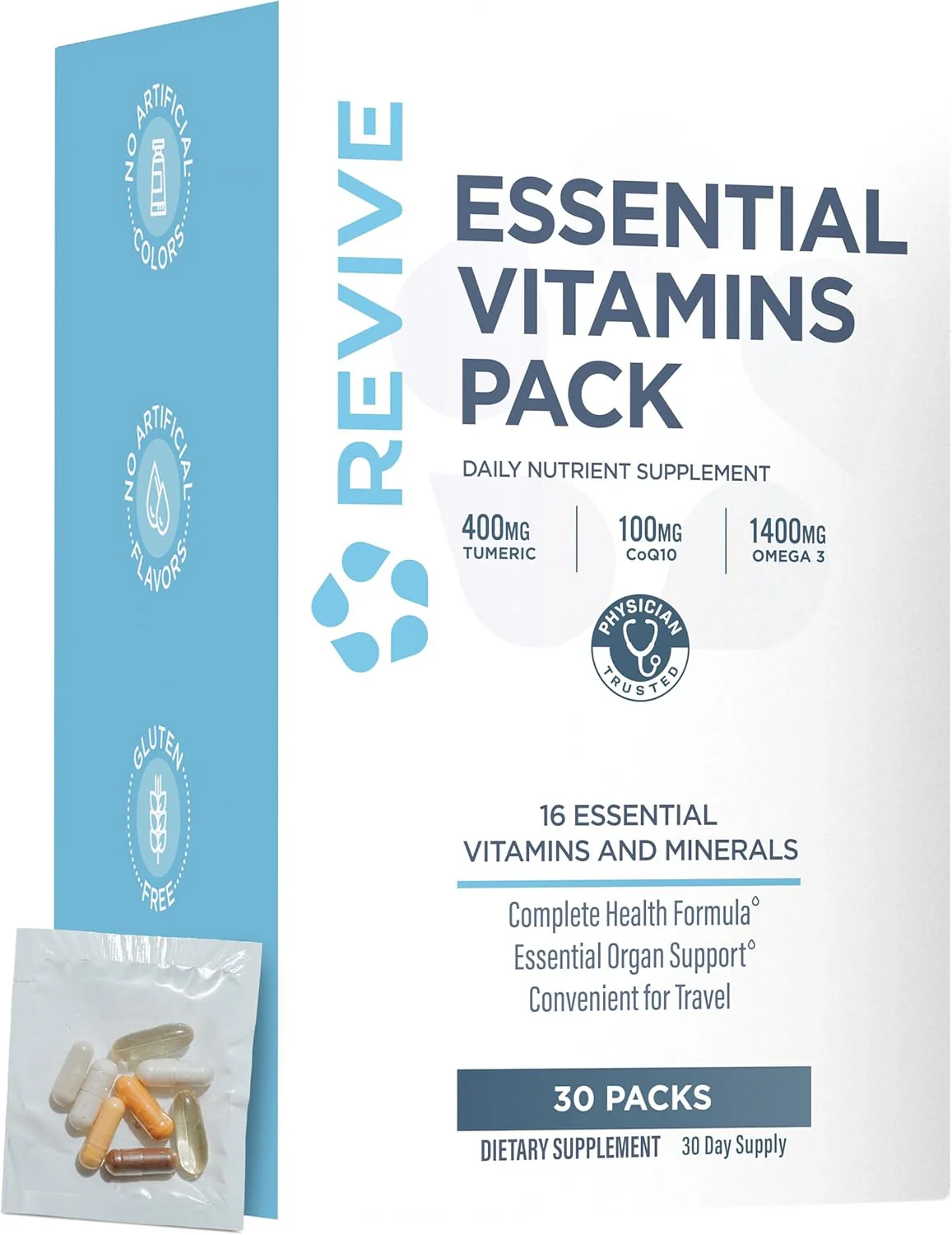 Revive MD Essential Vitamin Packs | Daily Multivitamin for Heart & Organ Health