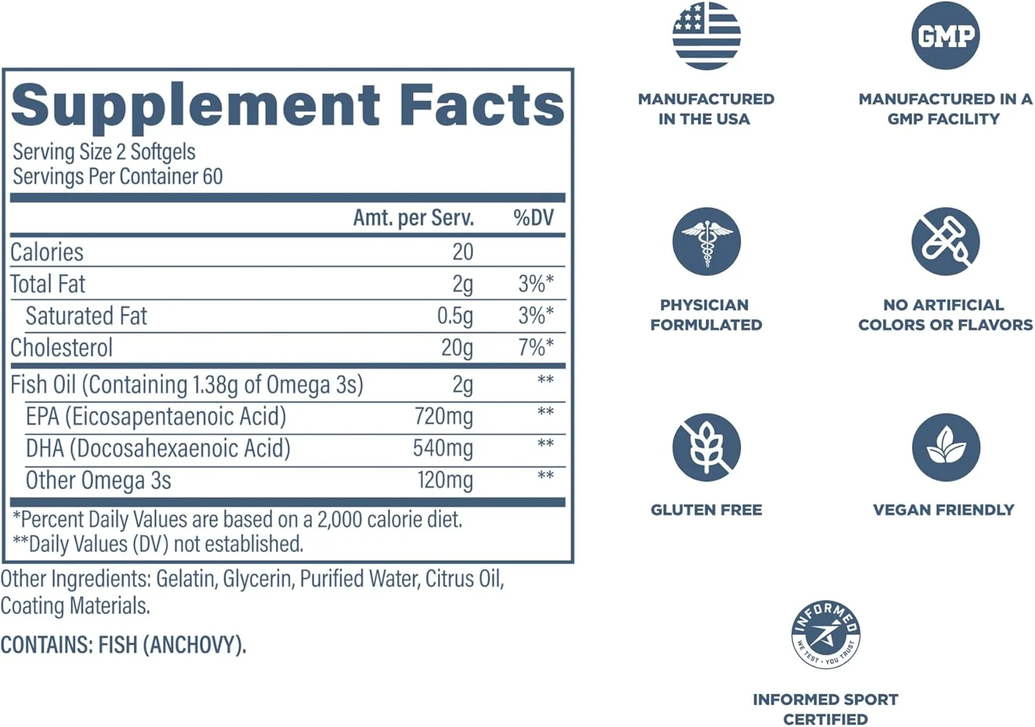 Revive MD Omega 3 | EPA & DHA Fish Oil for Heart & Joint Health - Image 2