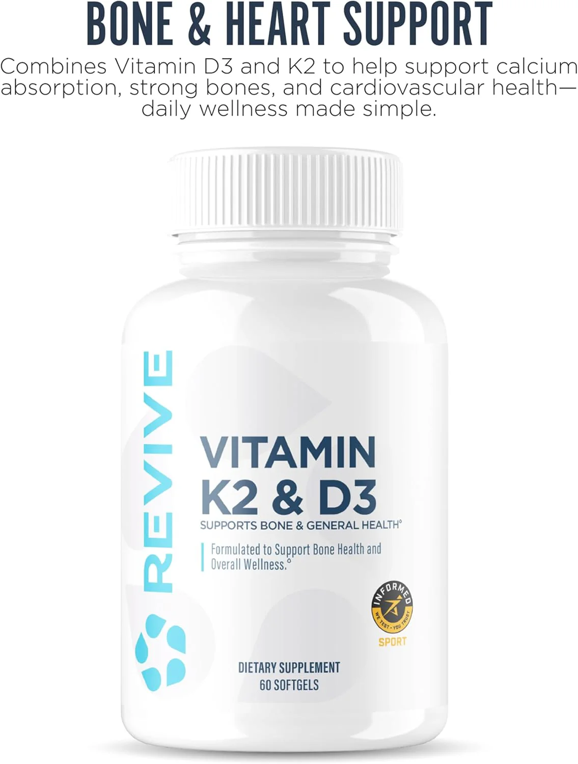 Revive MD Vitamin D3 & K2 | Bone, Muscle & Heart Support - Image 3