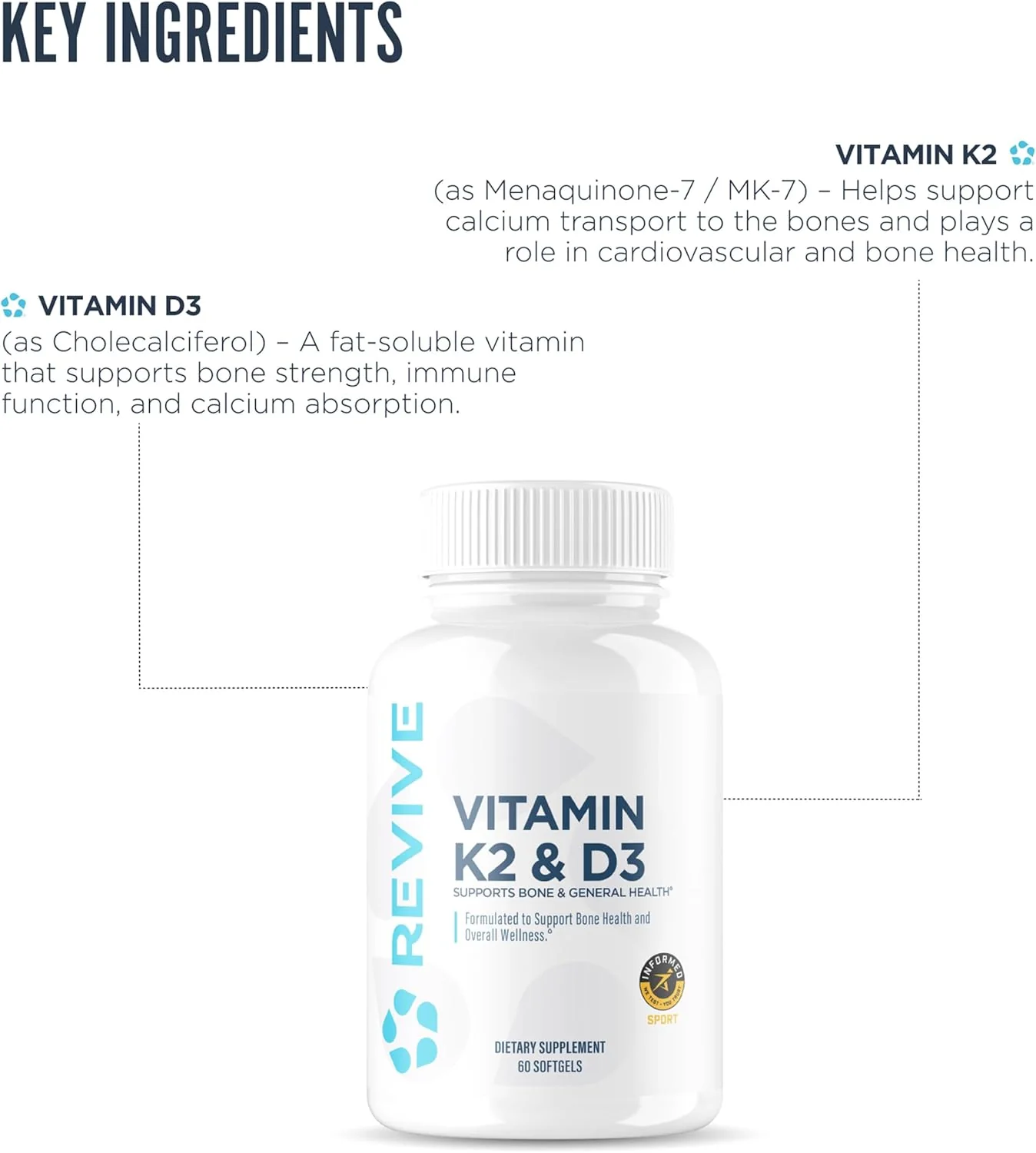 Revive MD Vitamin D3 & K2 | Bone, Muscle & Heart Support - Image 4