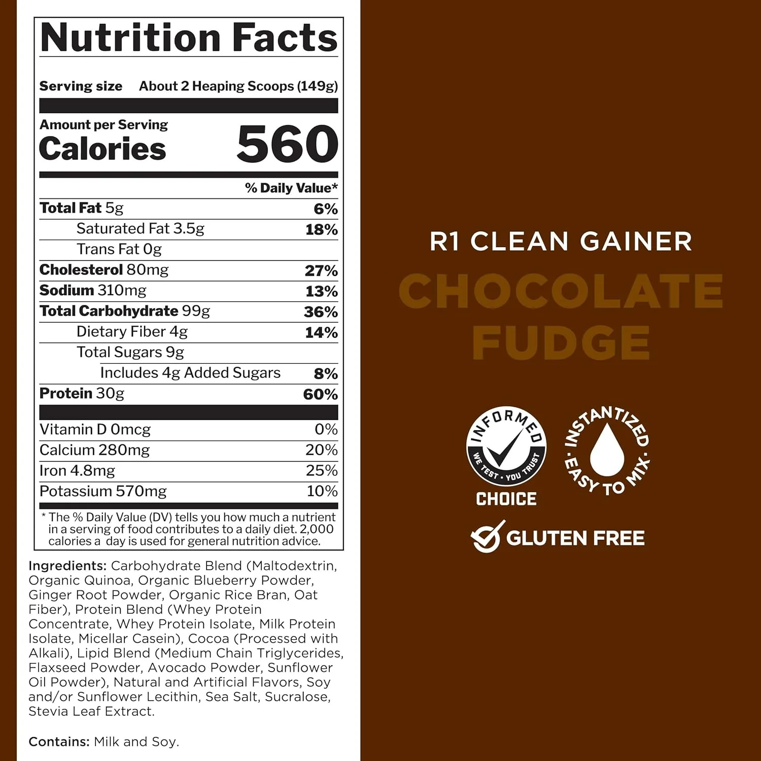R1 Clean Gainer | Lean Mass Weight Gainer Protein - Image 13
