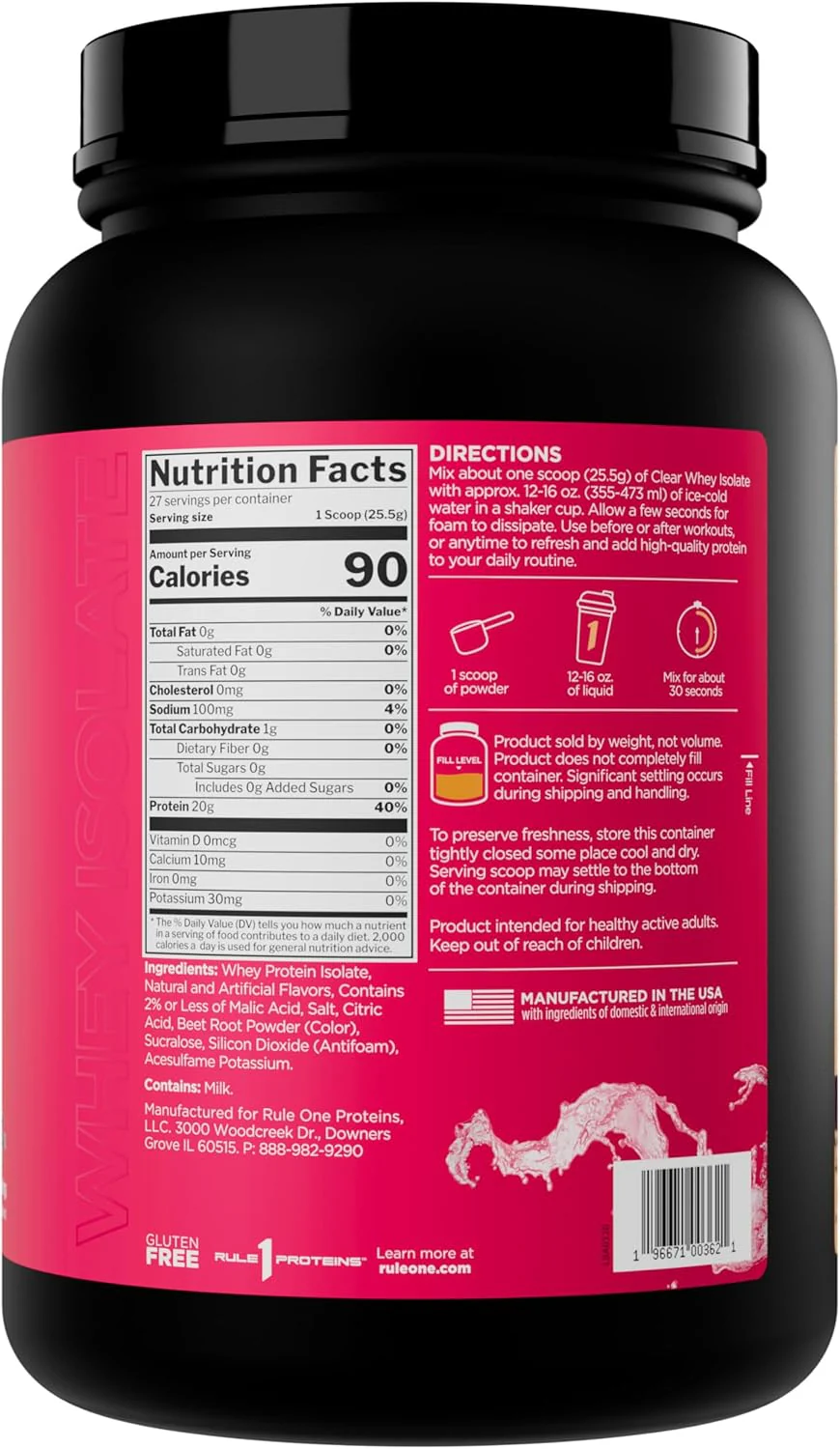 R1 Clear Whey Isolate | Clear Protein with Electrolytes - Image 5