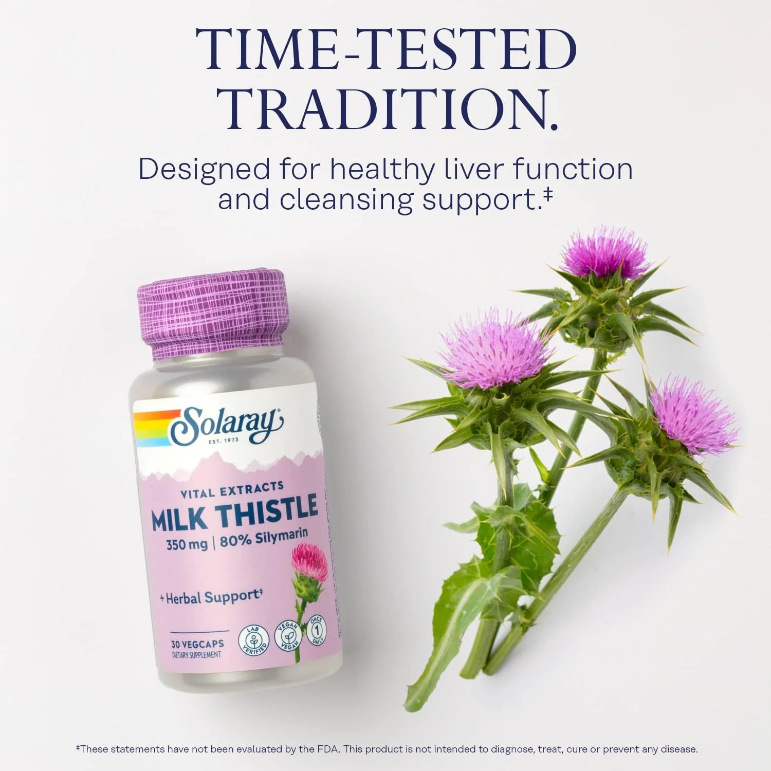 Solaray Milk Thistle 350mg | 80% Silymarin Liver Support - Image 4