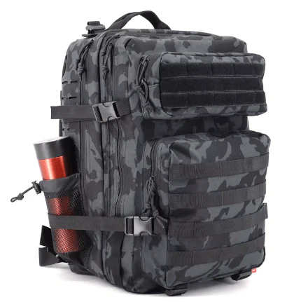 Tiger Fitness 45L Tactical Assault Backpack with Molle System, Waterproof Rucksack (Comes with 3D TF Scratch Logo Patch) - Image 5