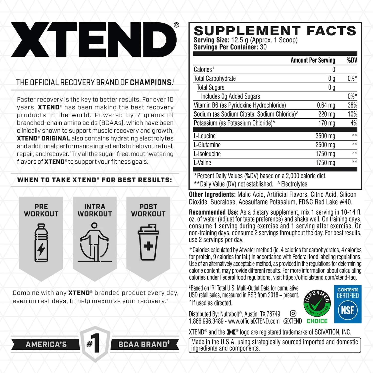 XTEND Original BCAA Powder | Muscle Recovery & Hydration Support - Image 3